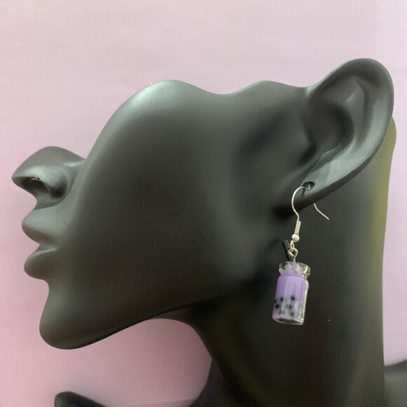 Milk Shake Earring, Drink Earring, Shake Earring, Funny Food Earring, Gift Idea - Picture 2 of 5